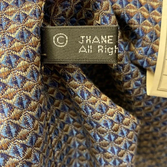 Men's Jhane Barnes Blue Starburst Patterned Silk+Cotton Button-Down Shirt - Picture 14 of 16